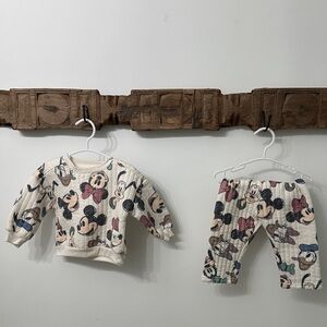 Disney Baby Cream and Brown Outfit